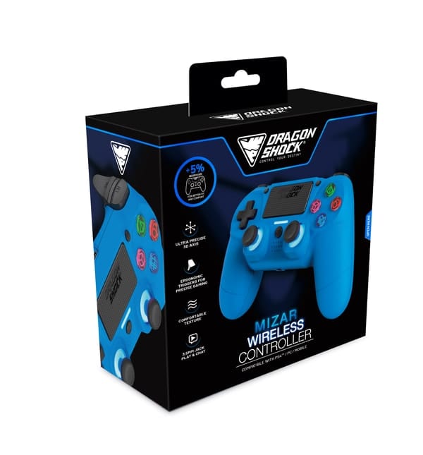 DRAGONSHOCK MIZAR WIRELESS CONTROLLER BLUE igabiba PC, – PS4, MOBILE