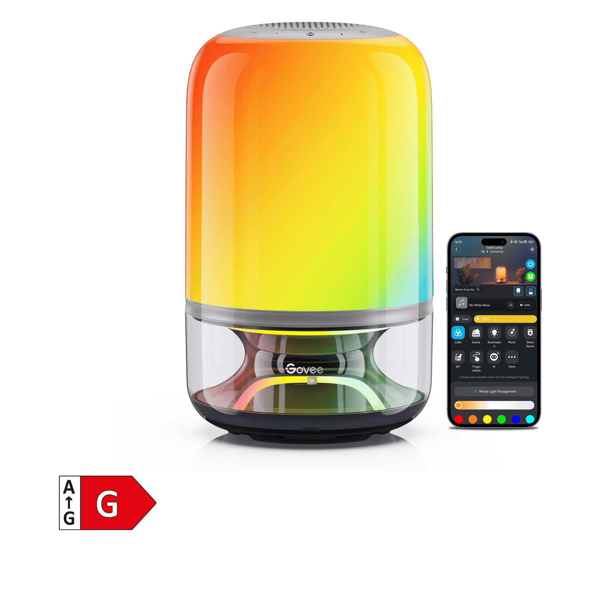 GOVEE RGBICWW TABLE LAMP 2 PRO SOUND BY JBL 6974316990246