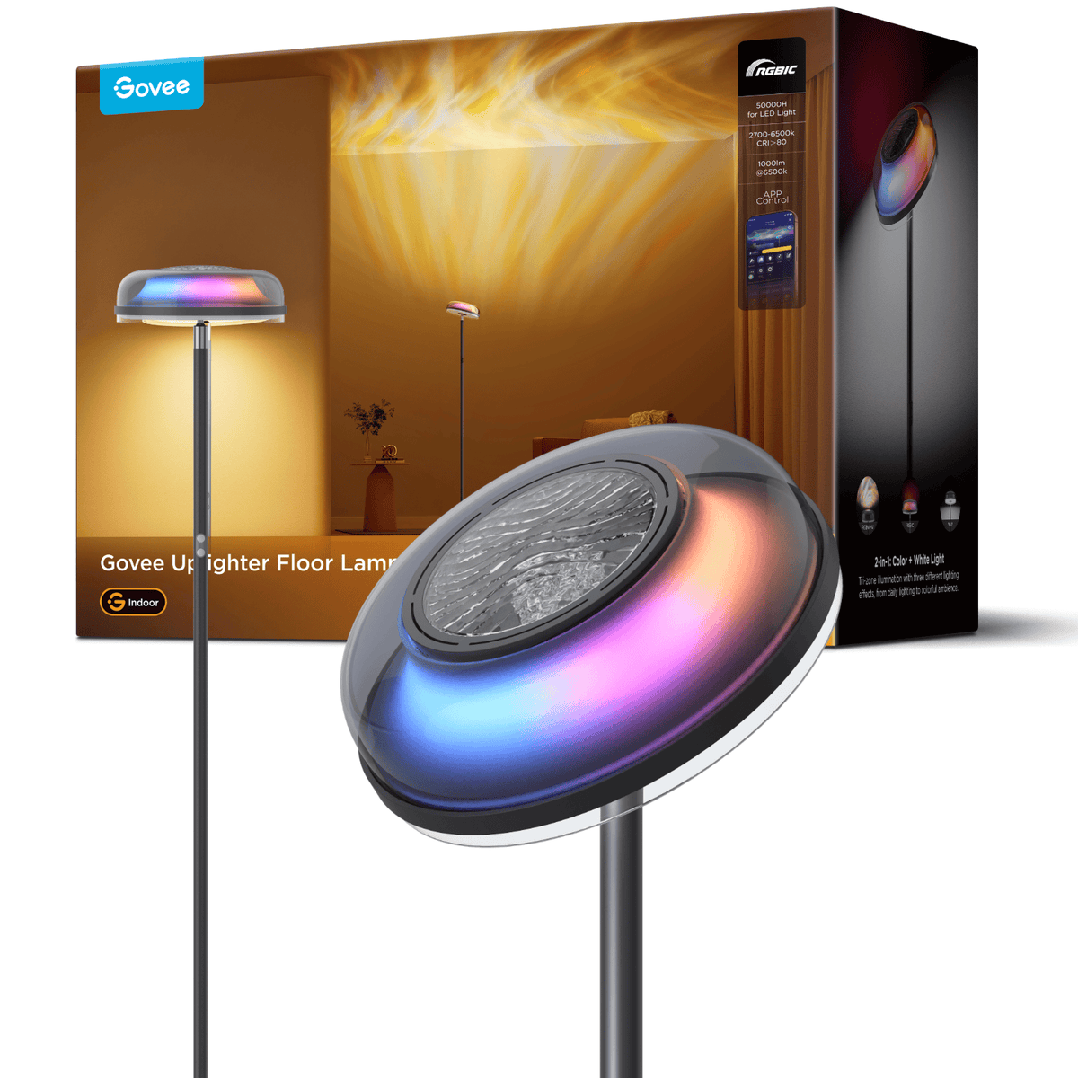GOVEE RGBWW + RGBIC + WW UPLIGHTER FLOOR LAMP 6974316995968