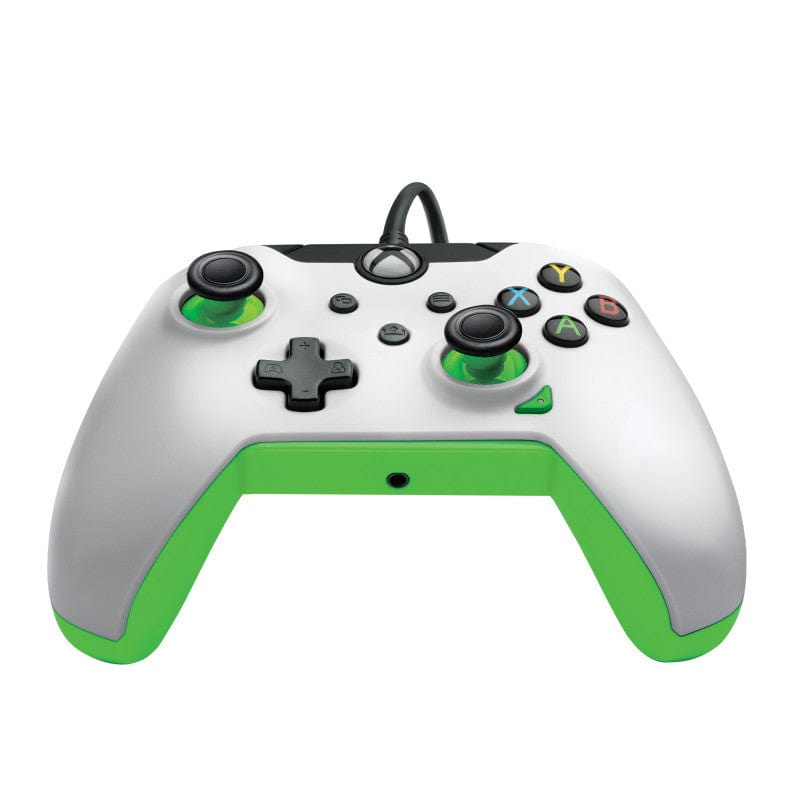 Xbox White And Green PDP XBOX WIRED CONTROLLER WHITE NEON (GREEN