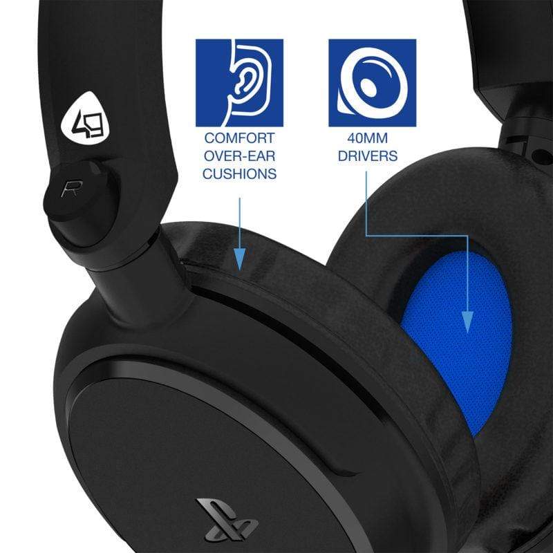 4Gamers PRO4-50S PS4 Stereo Gaming Headset - Black 5055269710691