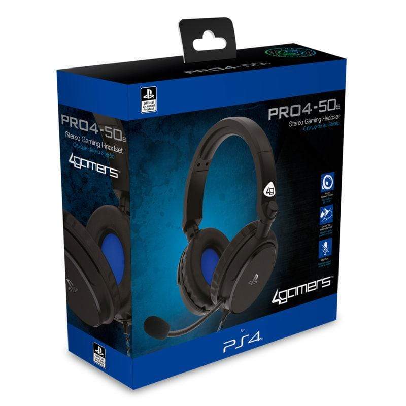 4Gamers PRO4-50S PS4 Stereo Gaming Headset - Black 5055269710691