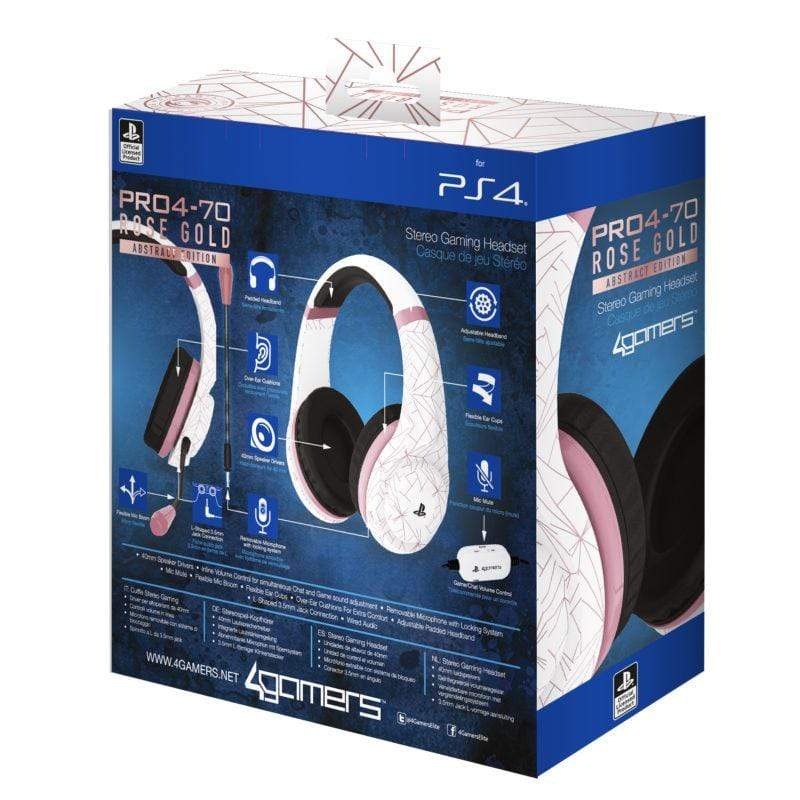 Gaming Headset Rose Gold Playstation Headset 4GAMERS PS4 STEREO