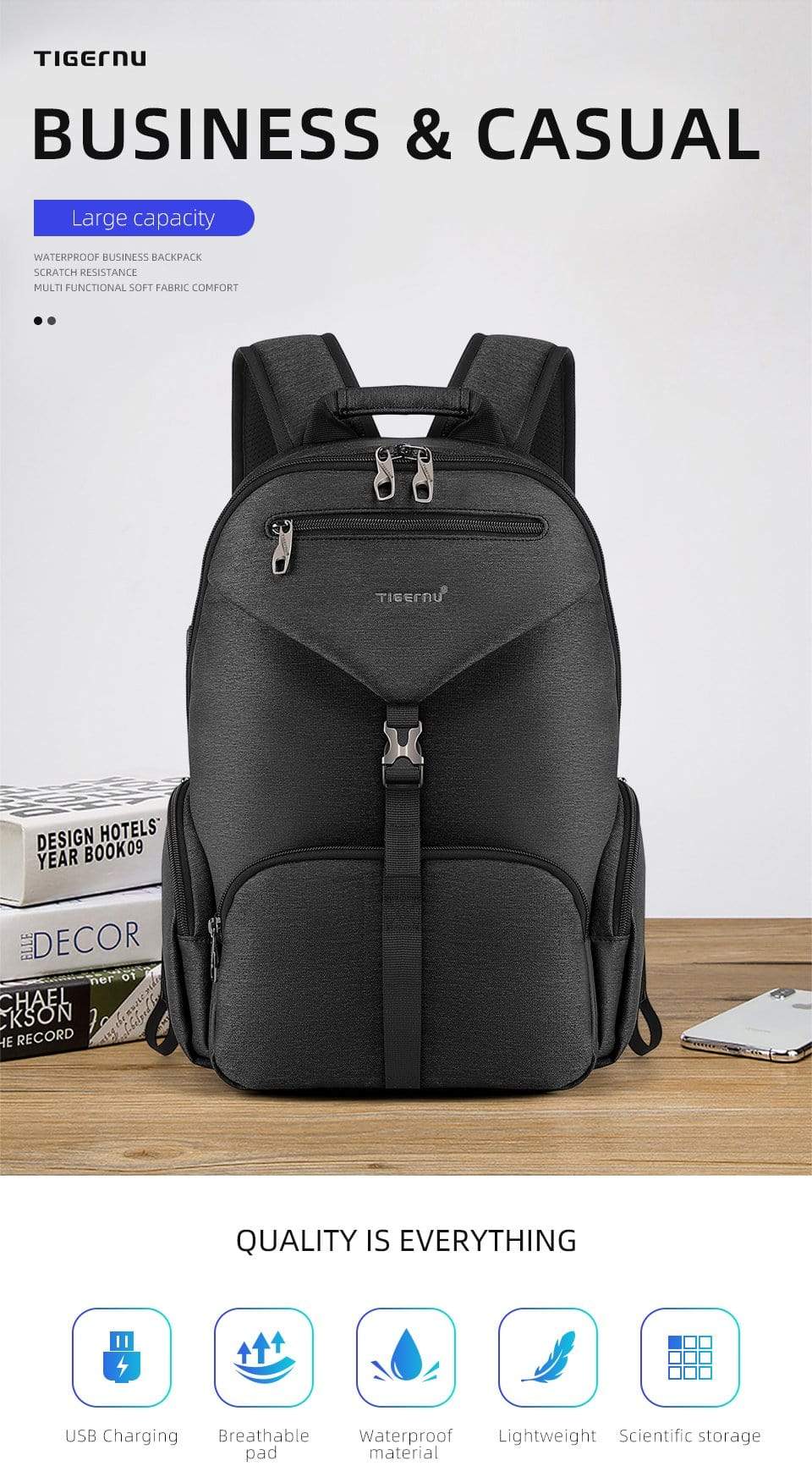 NAHRBTNIK TIGERNU T-B3939 BLACK 14 6928112307166
