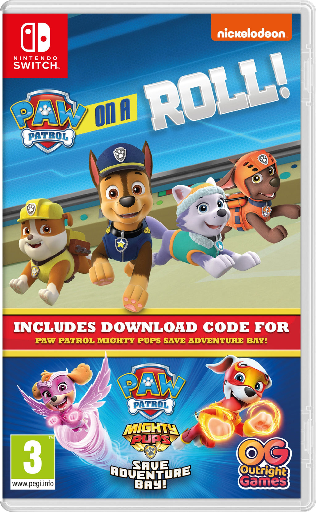 BANDAI NAMCO Entertainment PAW Patrol: On a Roll (FR/Multi in Game) (Code  in A Box)