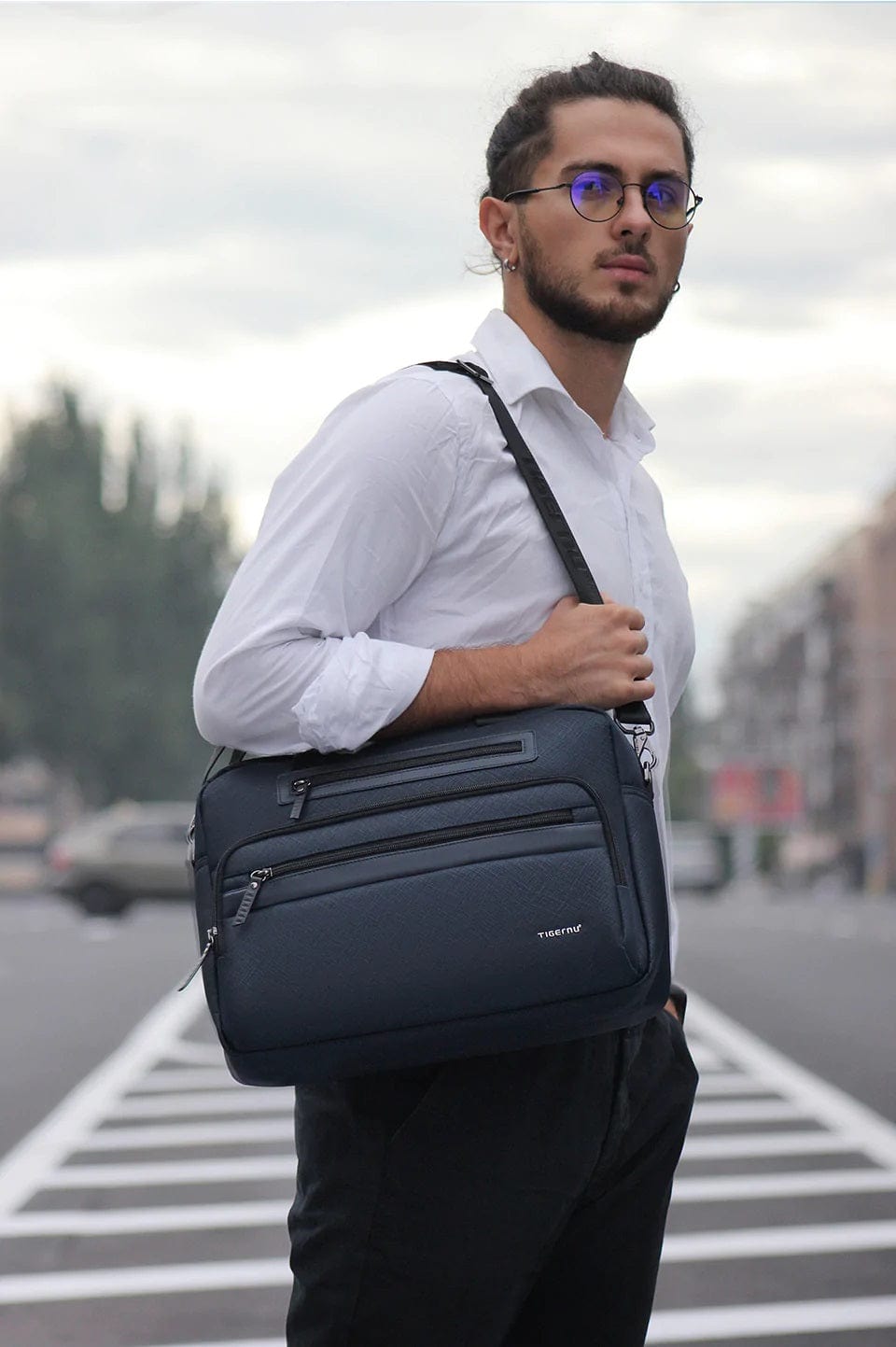 TIGERNU LAPTOP TRAVEL OFFICE SLING SHOULDER MESSENGER BAG T-L5207 BLUE 6928112303694