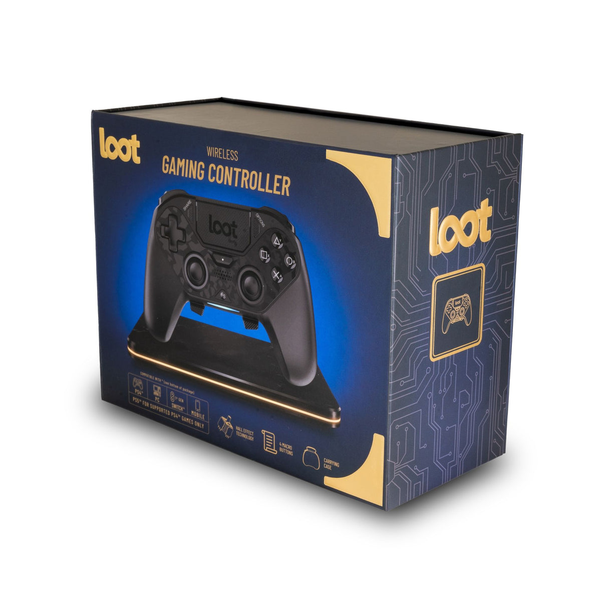 LOOT WIRELESS GAMING CONTROLLER PS4/SWITCH/PC/MOBILE - BLACK