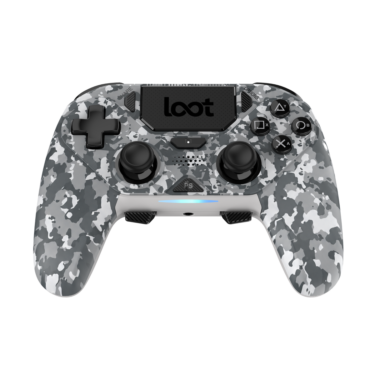 LOOT WIRELESS GAMING CONTROLLER PS4/SWITCH/PC/MOBILE - CAMO GREY