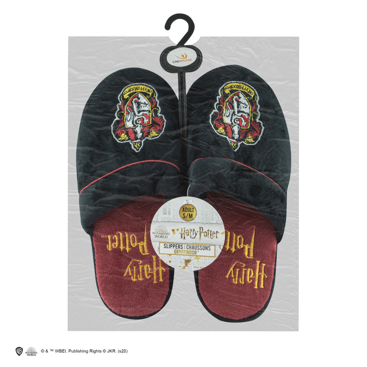 CINEREPLICAS: HARRY POTTER - GRYFFINDOR SLIPPERS EU 40-45 / US 7-11