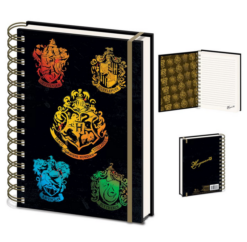 PYRAMID HARRY POTTER (COLOURFUL CREST DARK) A5 WIRO NOTEBOOK