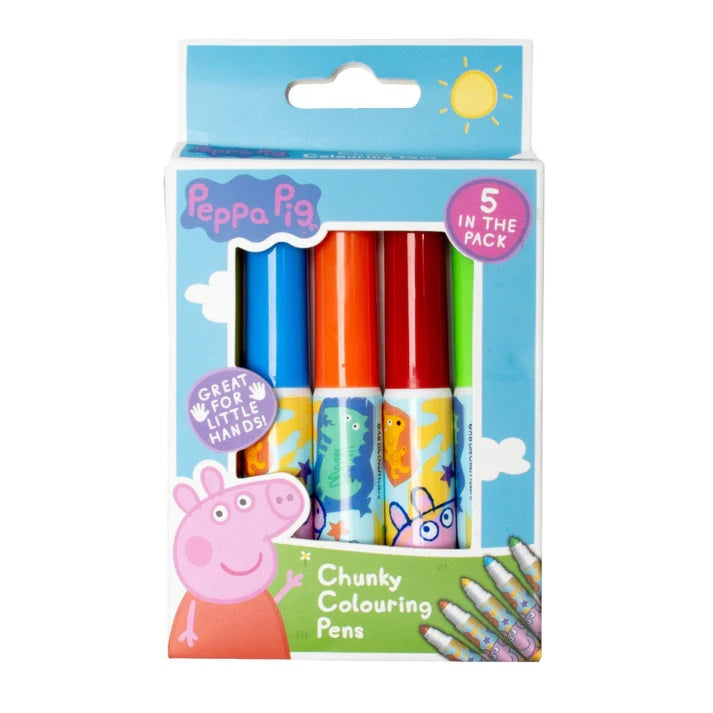 BLUE SKY PEPPA PIG PEN SET - CHUNKY FELT TIPS