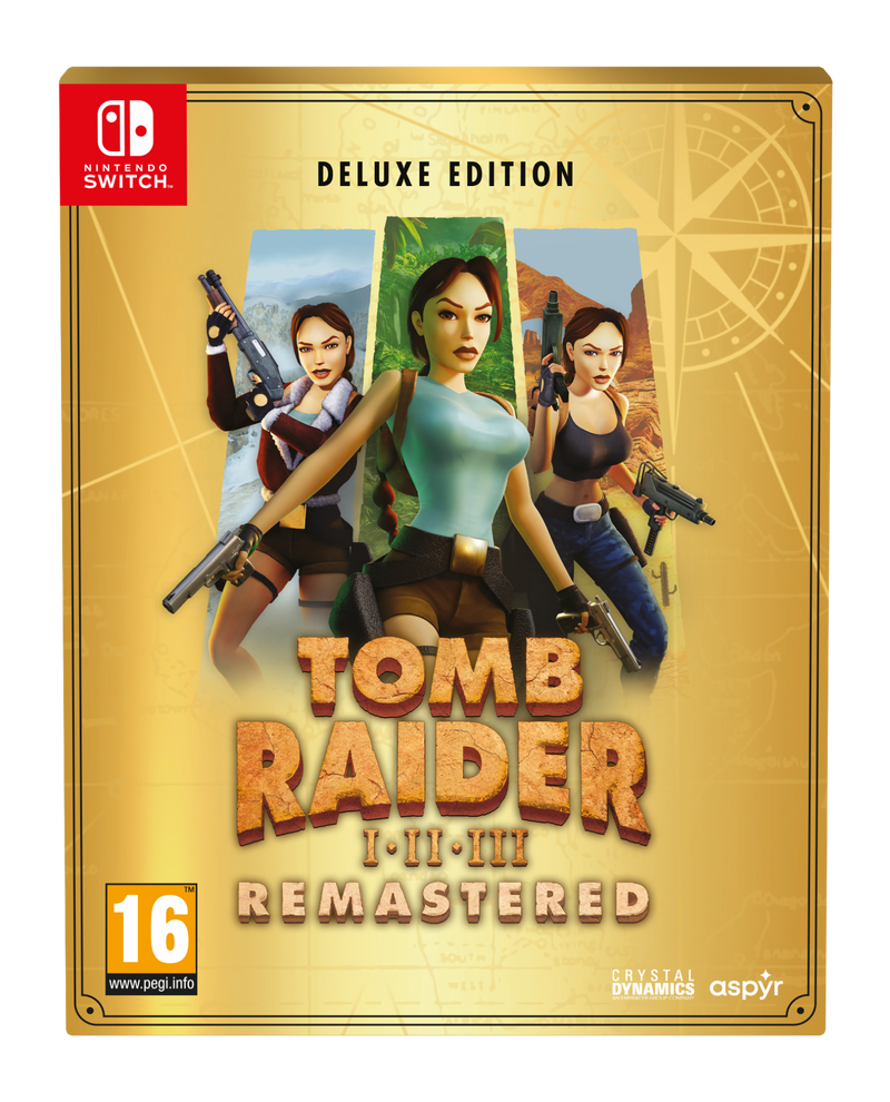 Tomb Raider I-III Remastered Starring Lara Croft - Deluxe Edition (Nintendo Switch)