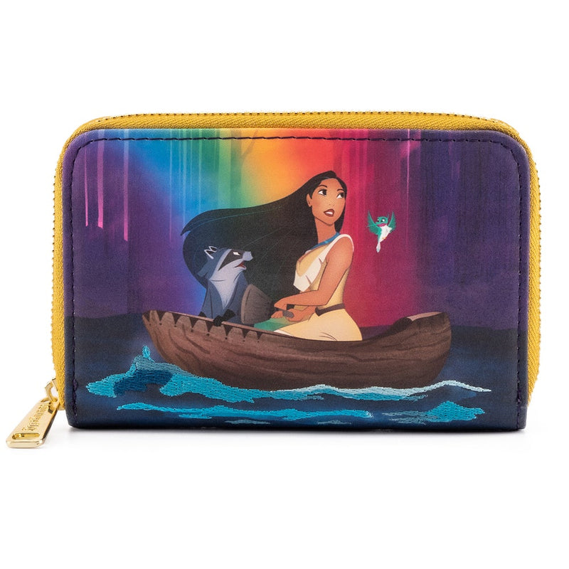 LOUNGEFLY DISNEY POCAHONTAS JUST AROUND THE RIVER BEND ZIP AROUND WALLET