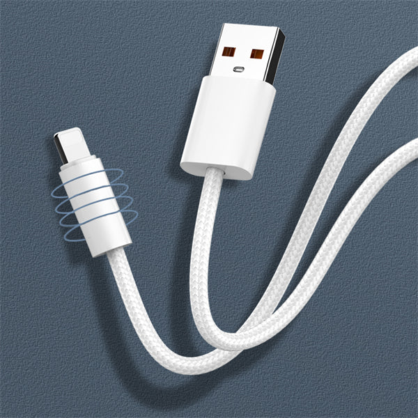 LDNIO CHARGING DATA CABLE BRAIDED (A-L) 25W 1M IPHONE WHITE LS901_L