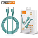 LDNIO CHARGING DATA CABLE (C-C) 65W 2M GREEN LC612C