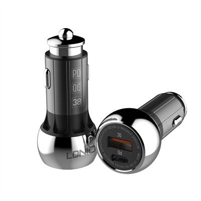 LDNIO CAR CHARGER 2 PORT (1A1C) 36W 5V 3A C1