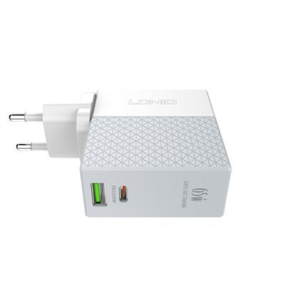 LDNIO CHARGER 2 PORT (1A1C) 65W 5V 3A A2620C