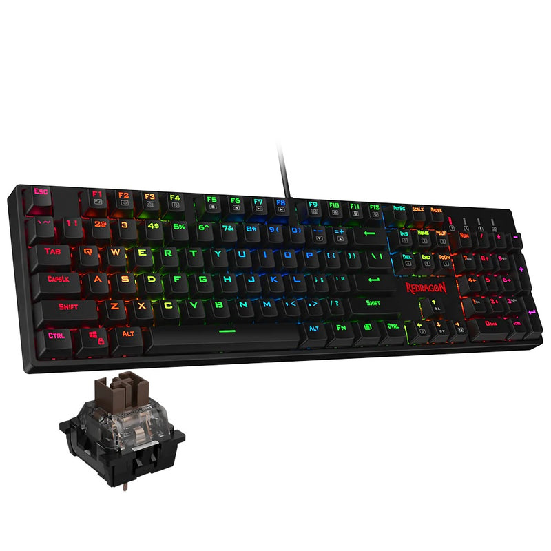 KEYBOARD - REDRAGON SURARA K582 RGB MECHANICAL BROWN SWITCH