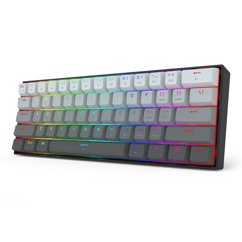 KEYBOARD - REDRAGON FIZZ K617 RGB WIRED BLACK MAGNETIC SWITCH