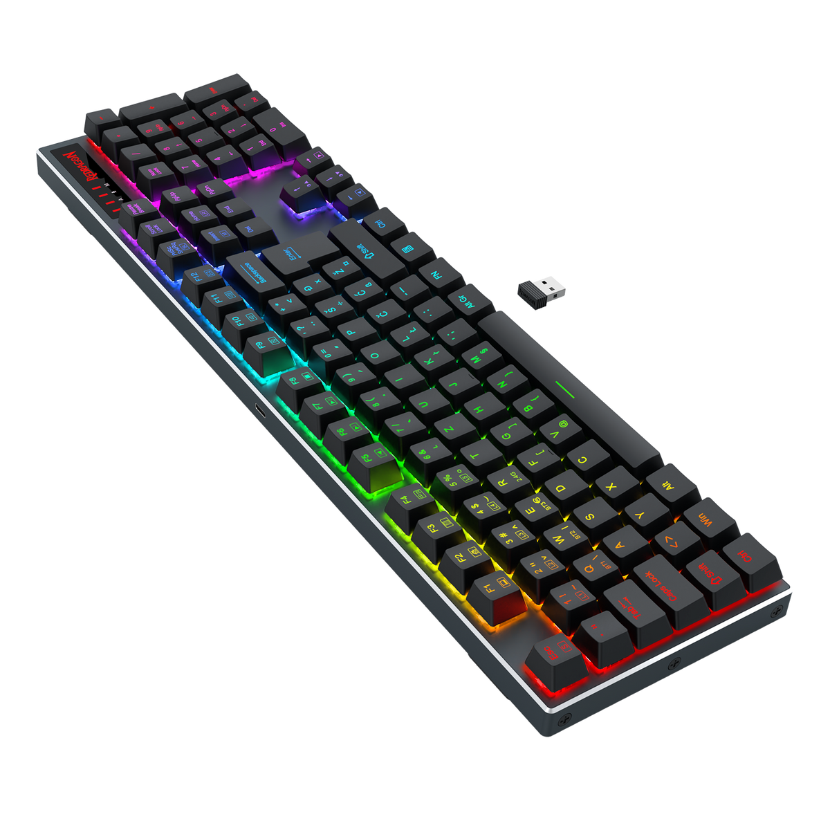 KEYBOARD - REDRAGON DHARMA K556 PRO BT/WIRELESS/WIRED RED SWITCH SLO/CRO LAYOUT