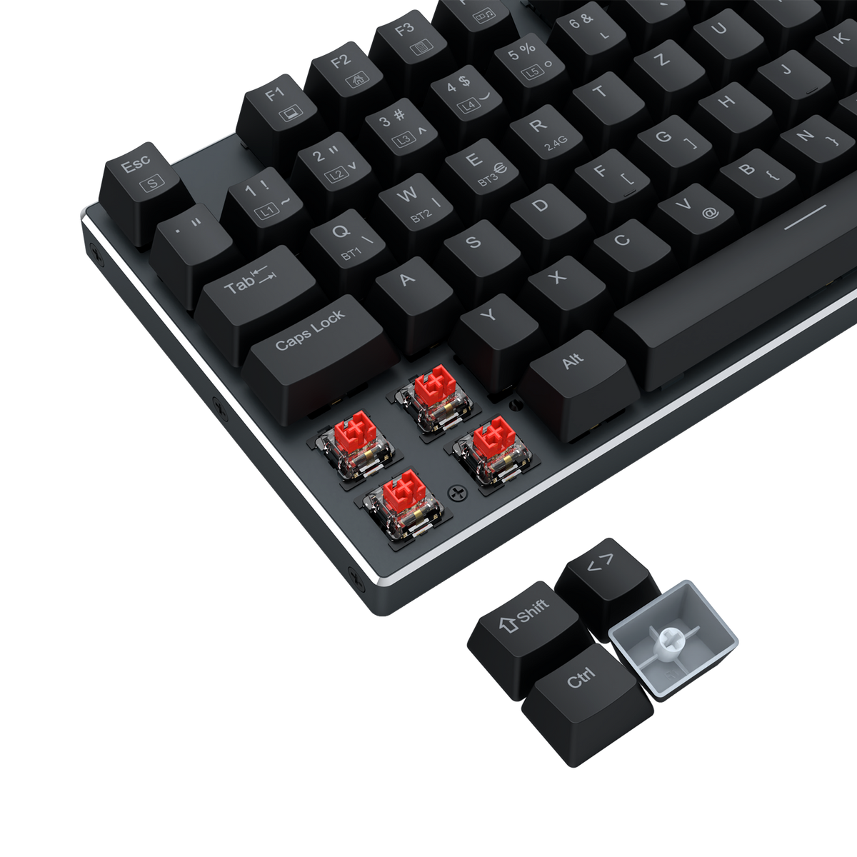KEYBOARD - REDRAGON DHARMA K556 PRO BT/WIRELESS/WIRED RED SWITCH SLO/CRO LAYOUT