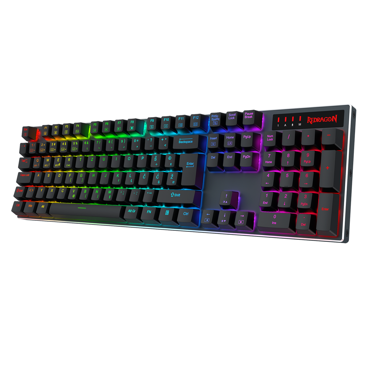 KEYBOARD - REDRAGON DHARMA K556 PRO BT/WIRELESS/WIRED RED SWITCH SLO/CRO LAYOUT