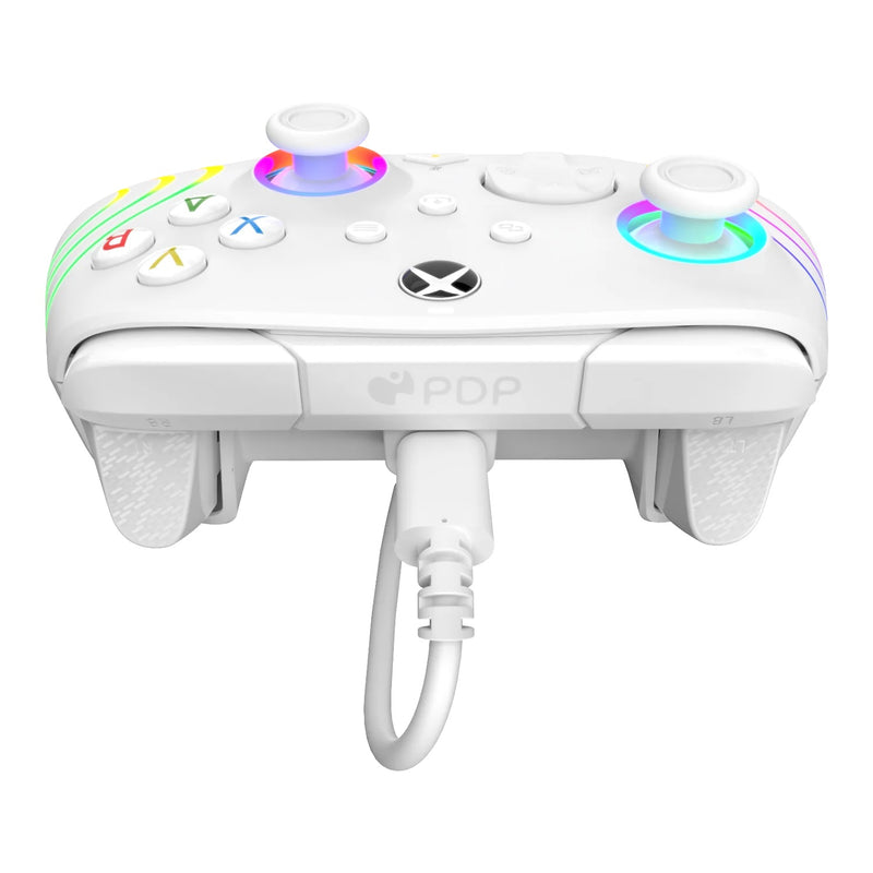 PDP XBOX WIRED CONTROLLER AFTERGLOW WAVE WHITE