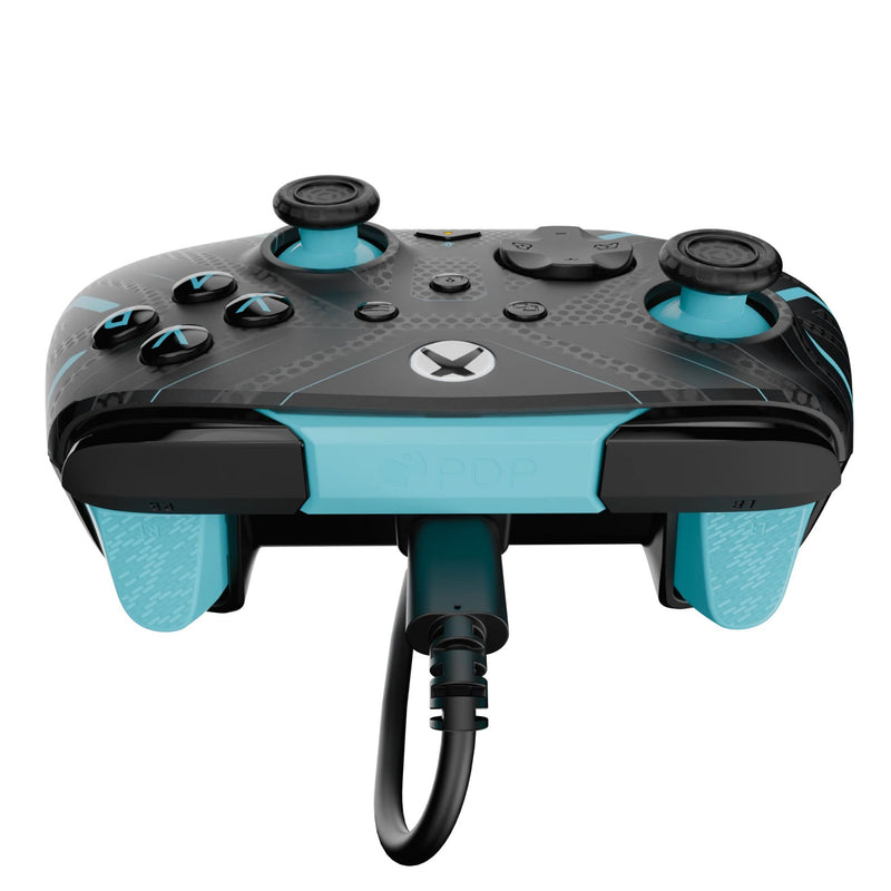 PDP XBOX WIRED REMATCH CONTROLLER - TITAN STEEL GLOW IN THE DARK