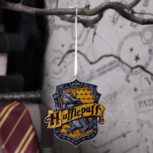 NEMESIS NOW HARRY POTTER HUFFLEPUFF CREST HANGING ORNAMENT 8CM