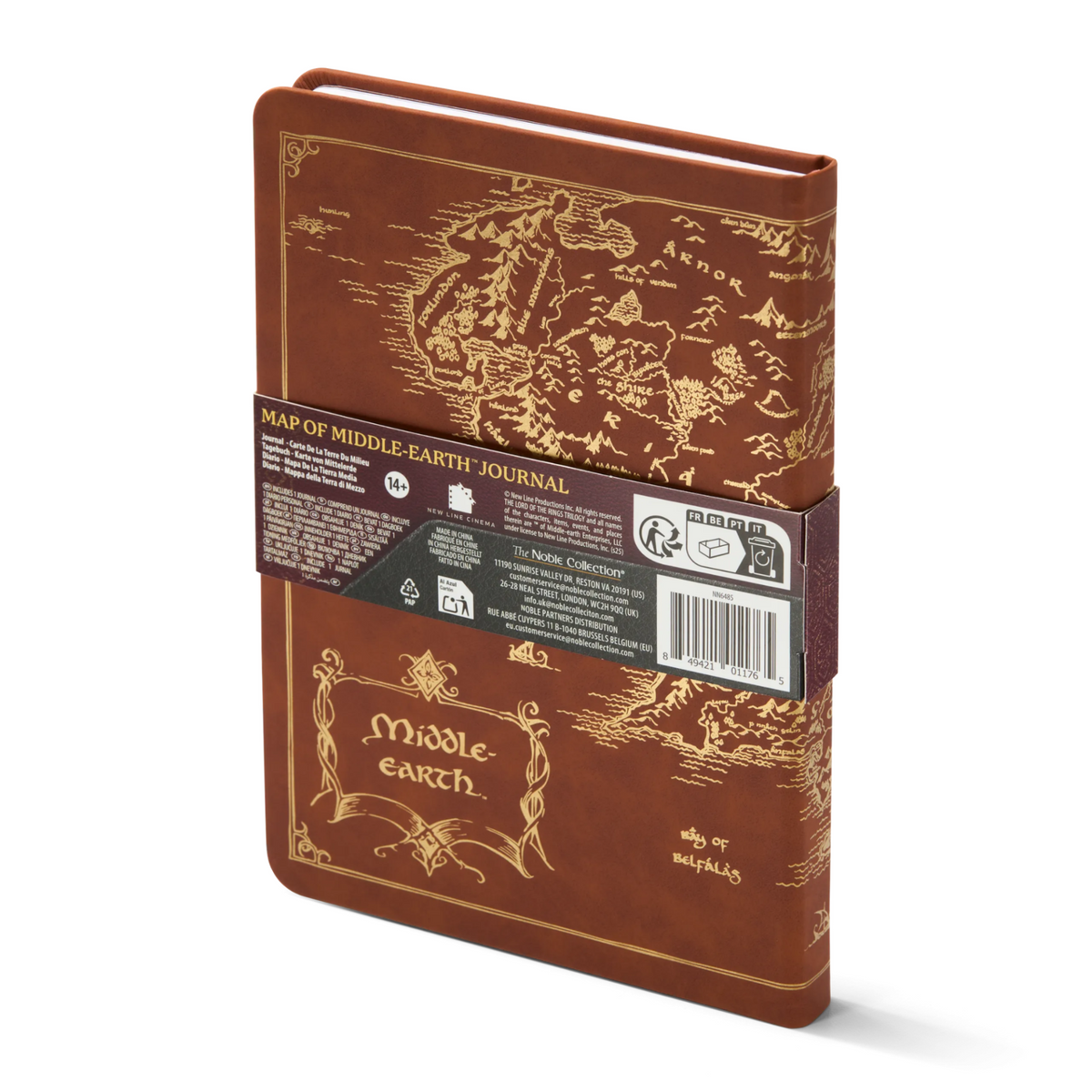 NOBLE COLLECTION - LORD OF THE RINGS - MAP OF MIDDLE EARTH JOURNAL