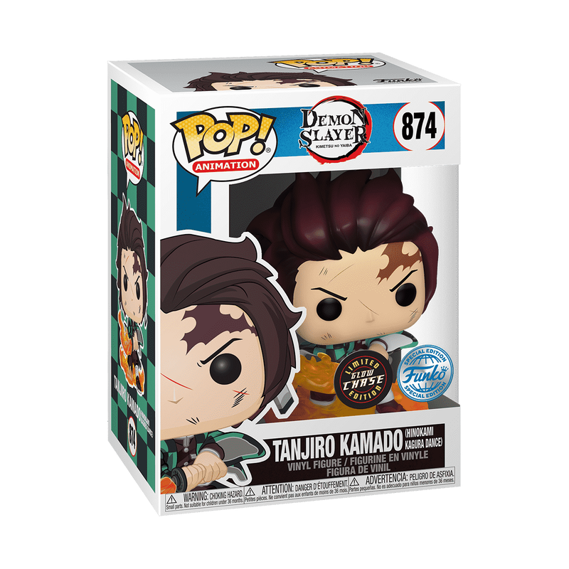 FUNKO POP ANIMATION: DEMON SLAYER - TANJIRO KAMADO (GLOW)(CHASE)