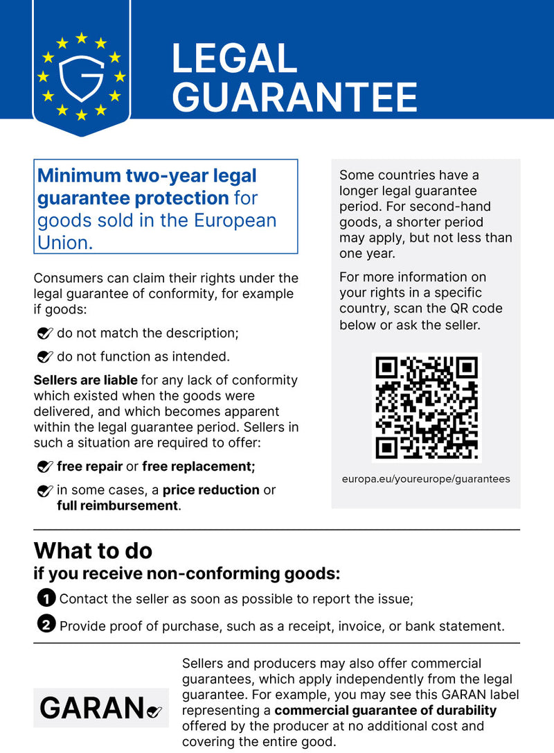Legal Guarantee notice
