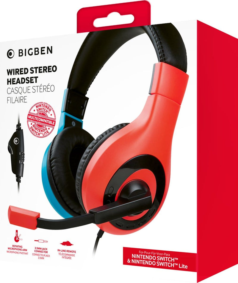 BIGBEN NINTENDO SWITCH HEADSET RED/BLUE 3665962006926