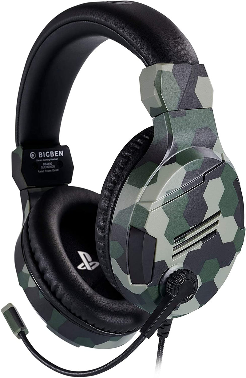 BIGBEN V3 GAMING STEREO HEADSET PS4 CAMOUFLAGE GREEN 3499550381443