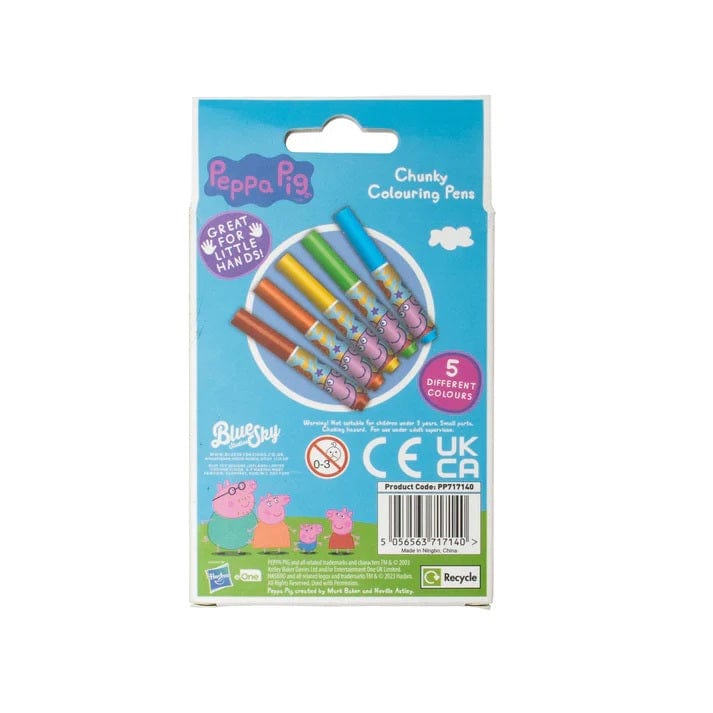 BLUE SKY PEPPA PIG PEN SET - CHUNKY FELT TIPS 5056563717140