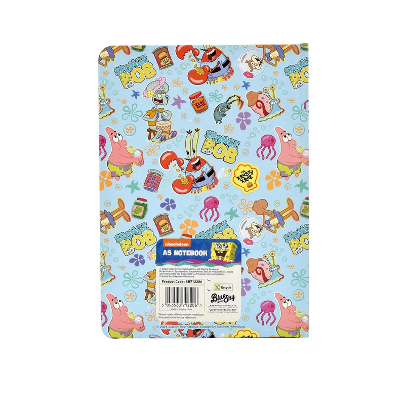 BLUE SKY SPONGE BOB A5 CASEBOUND NOTEBOOK 5056563712206