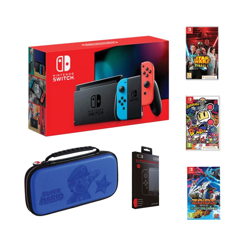BUNDLE NINTENDO SWITCH V.1.1 + ESSENTIALS KIT + GAMES 9999719709339
