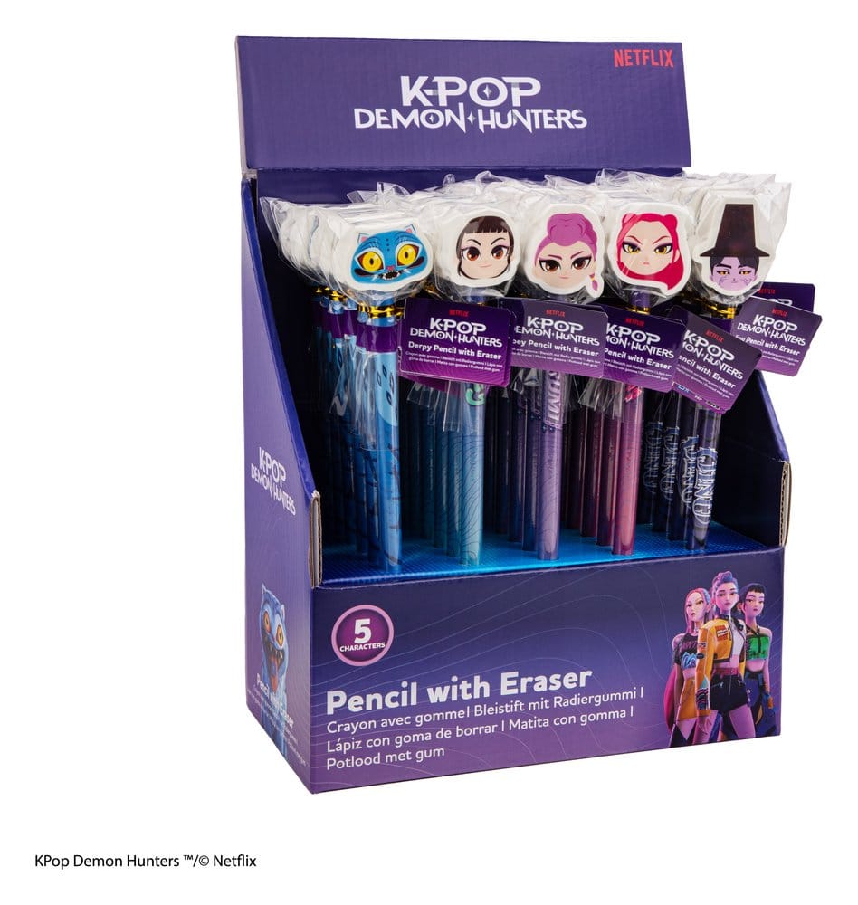 CINEREPLICAS: KPOP DEMON HUNTERS - DISPLAY OF 30 PCS PENCIL & ERASER 4895205626232