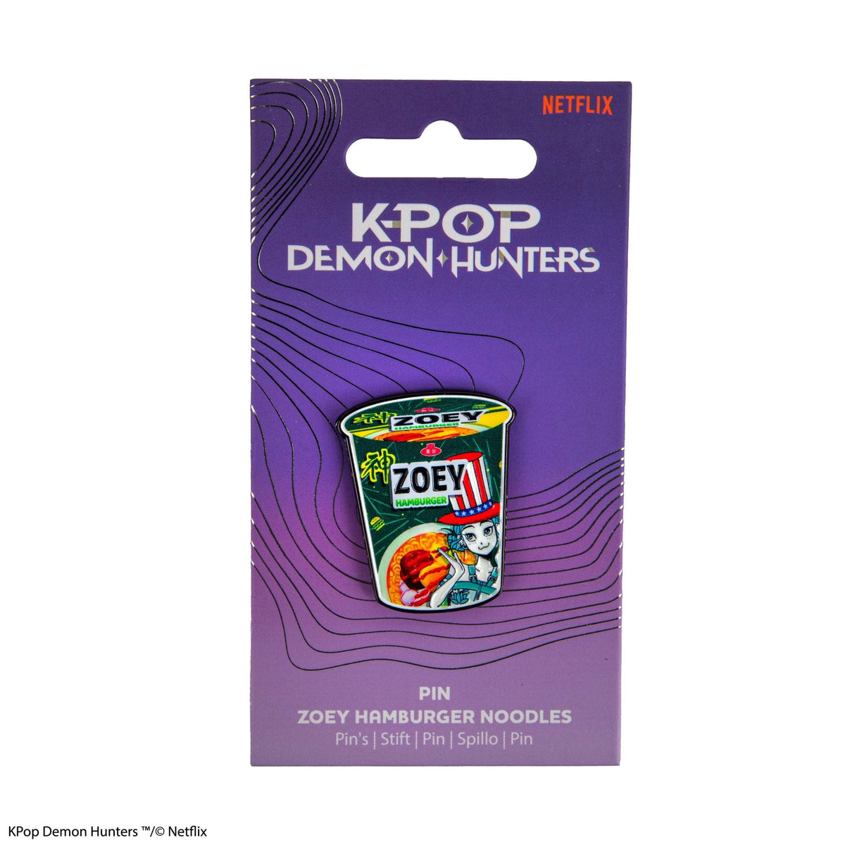 CINEREPLICAS: KPOP DEMON HUNTERS - PIN - ZOEY HAMBURGER NOODLES 4895205625396