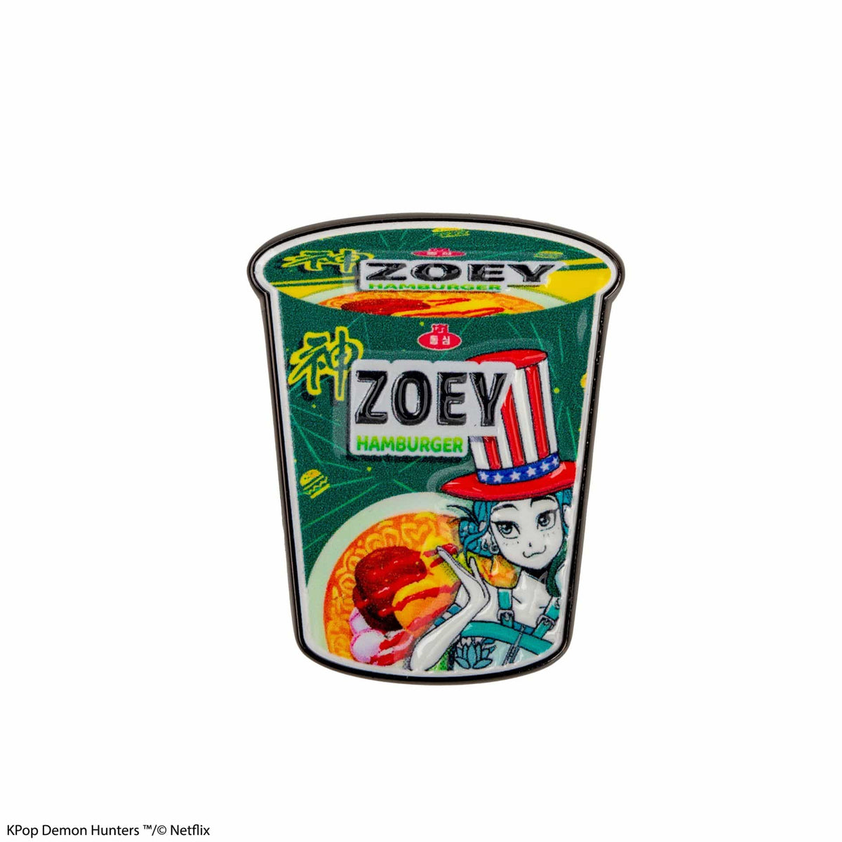 CINEREPLICAS: KPOP DEMON HUNTERS - PIN - ZOEY HAMBURGER NOODLES 4895205625396