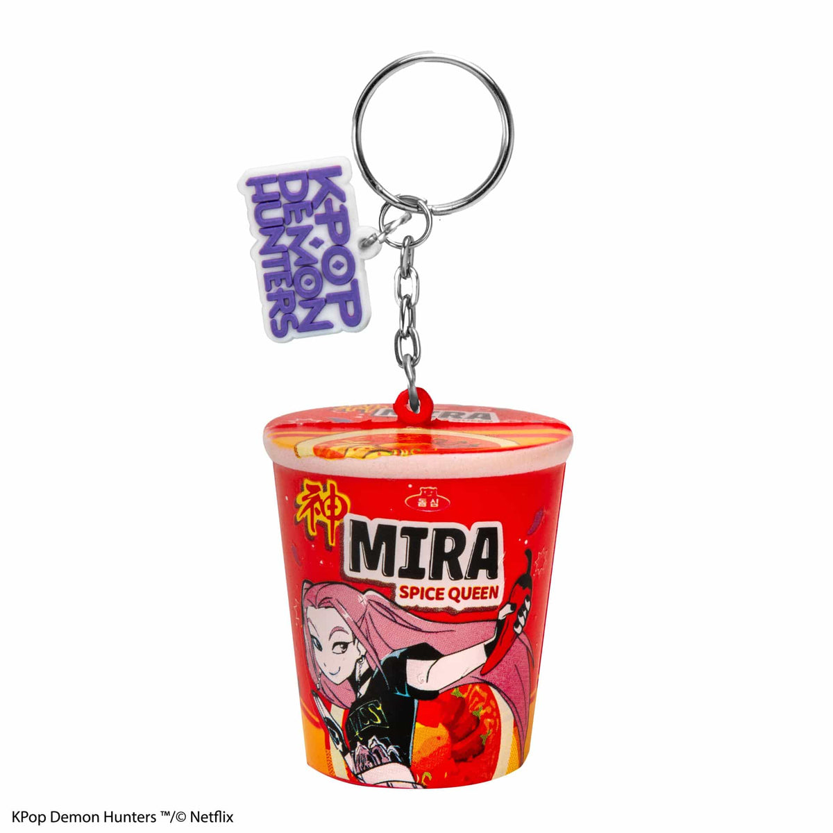 CINEREPLICAS: KPOP DEMON HUNTERS - SQUISHY KEYCHAIN  - MIRA SPICE QUEEN NOODLES 4895205625266
