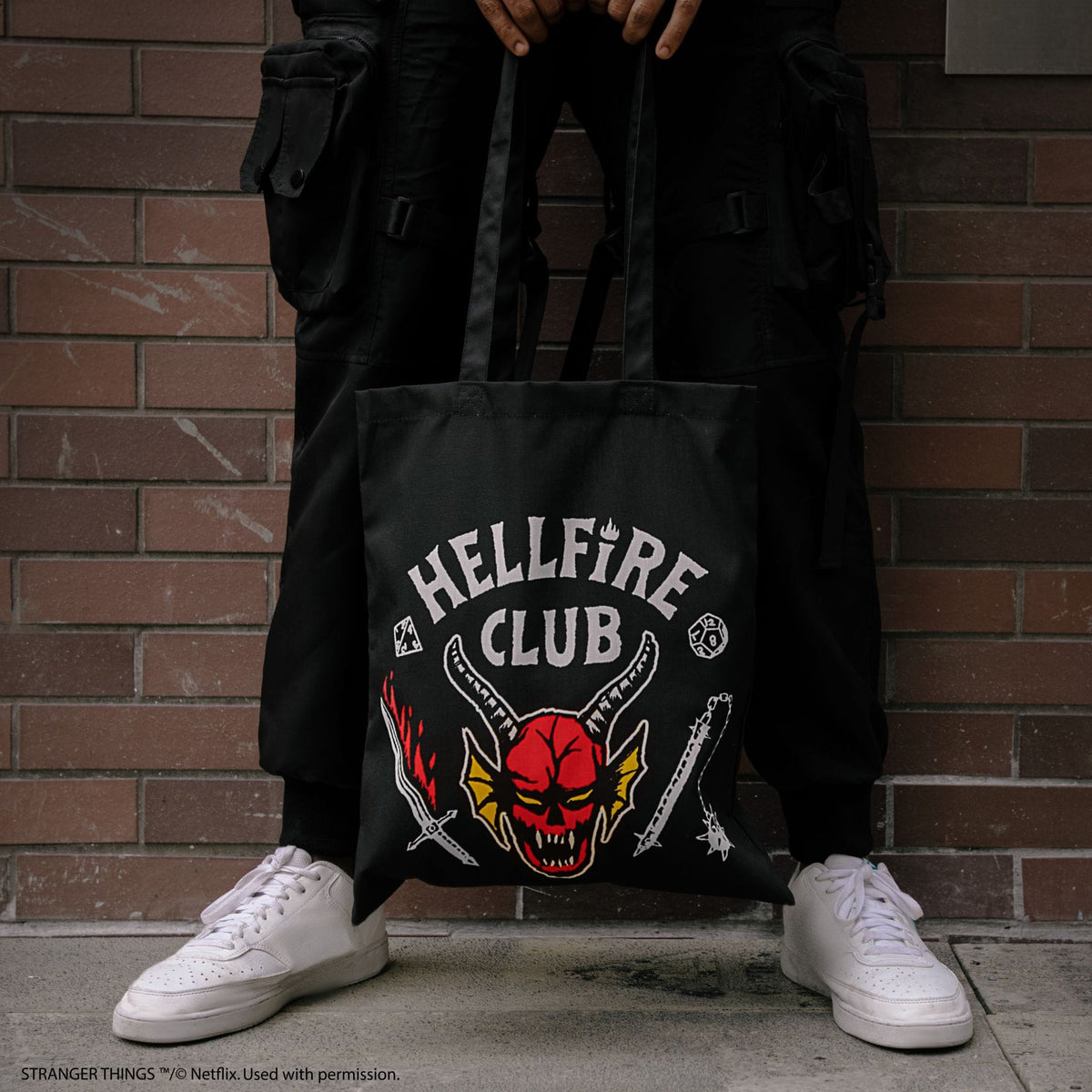 CINEREPLICAS: STRANGER THINGS - TOTE BAG - HELLFIRE CLUB 4895205617926