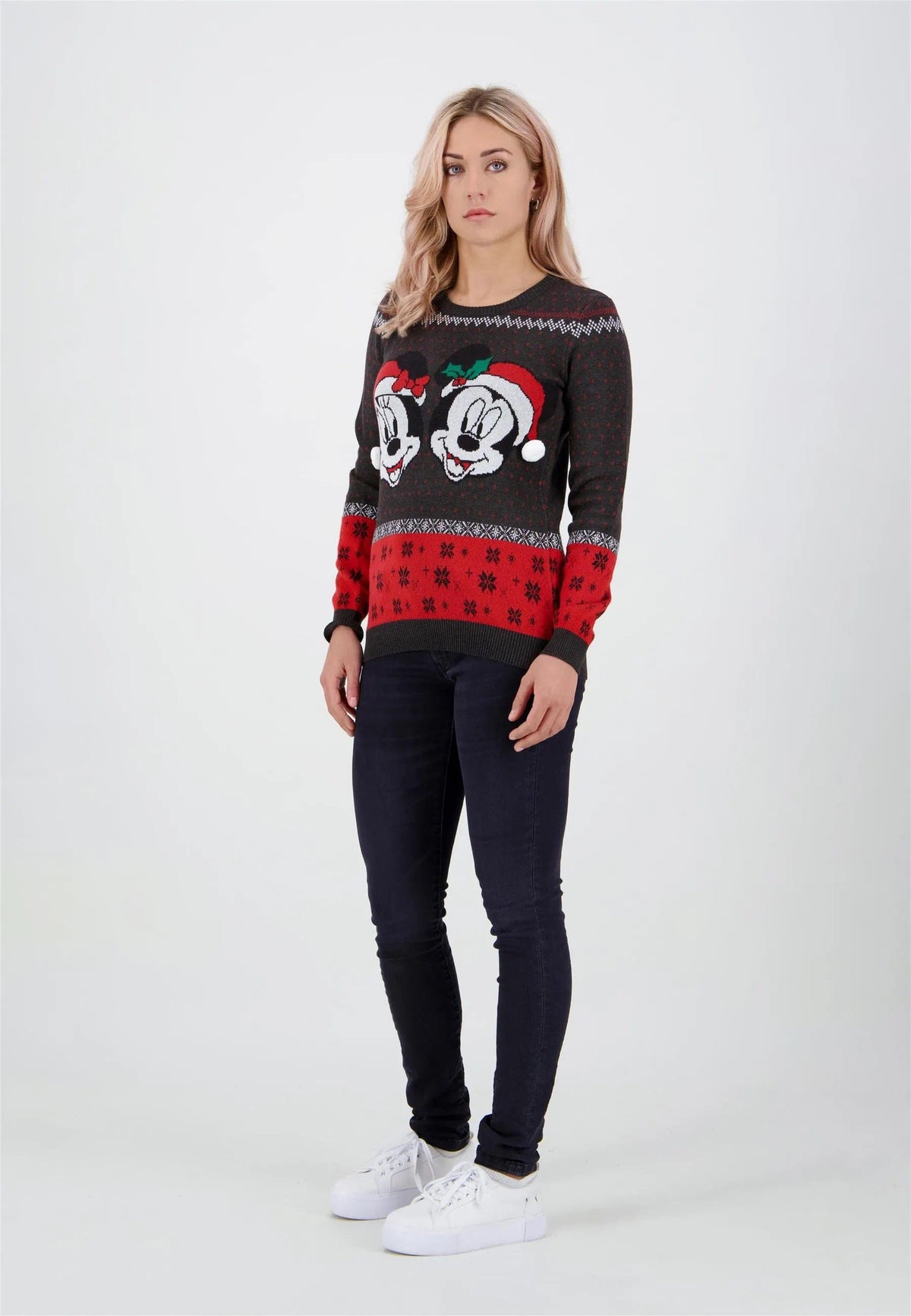 DIFUZED DISNEY - MICKEY & MINNIE CHRISTMAS WOMEN'S SWEATSHIRT - XS 8718526254457