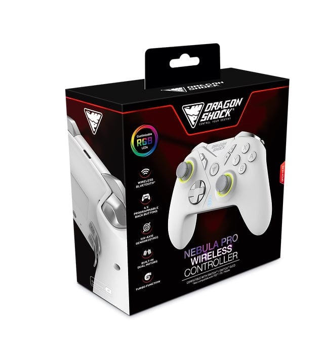 DRAGONSHOCK NEBULA PRO WIRELESS CONTROLLER WHITE SWITCH 5425025593897
