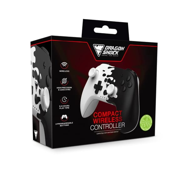 DRAGONSHOCK POPTOP WIRELESS CONTROLLER B&W SWITCH, PC, MOBILE 5425025593873