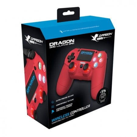 DRAGONWAR DRAGON SHOCK 4 WIRELESS CONTROLLER RED PS4, PC, MOBILE 5425025609833