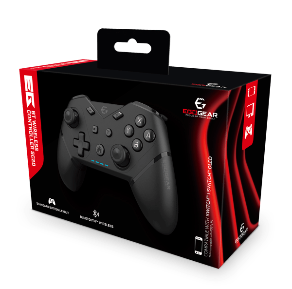 EGOGEAR SC20 WIRELESS CONTROLLER BLACK SWITCH, PC, PS3 5425025591602