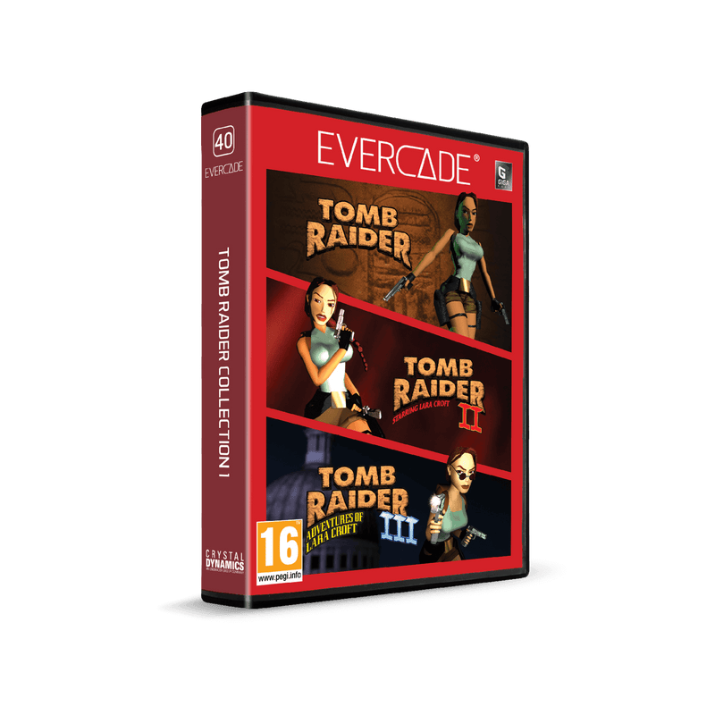 EVERCADE VS-R CONSOLE WITH TOMB RAIDER COLLECTION 1 5060990240591