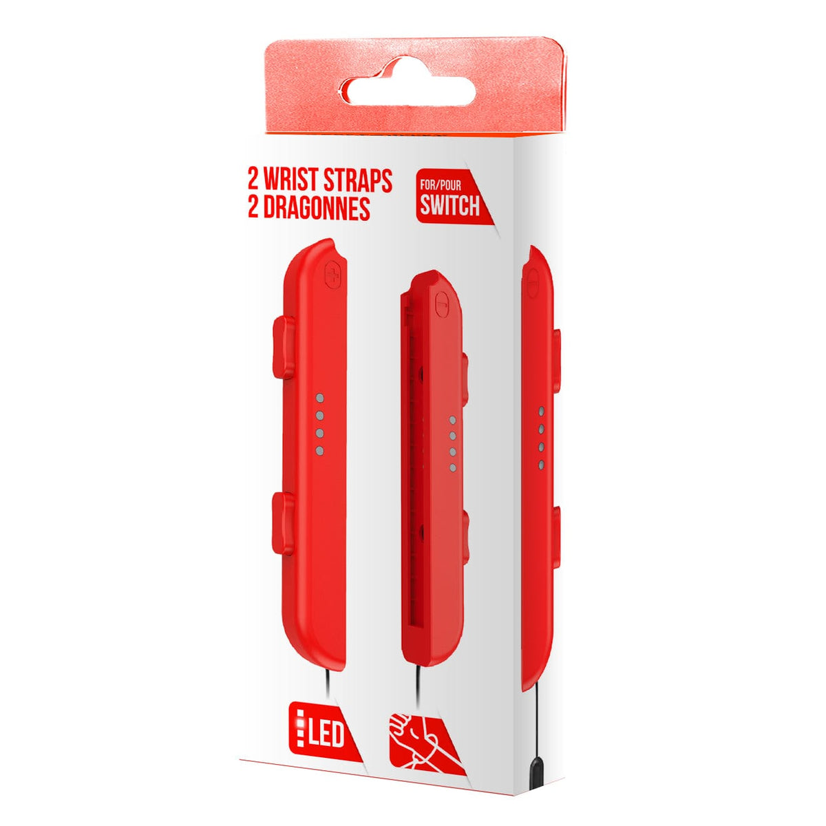 F&G JOY-CON HAND WRIST STRAP - 1 PAIR RED 3760178627764