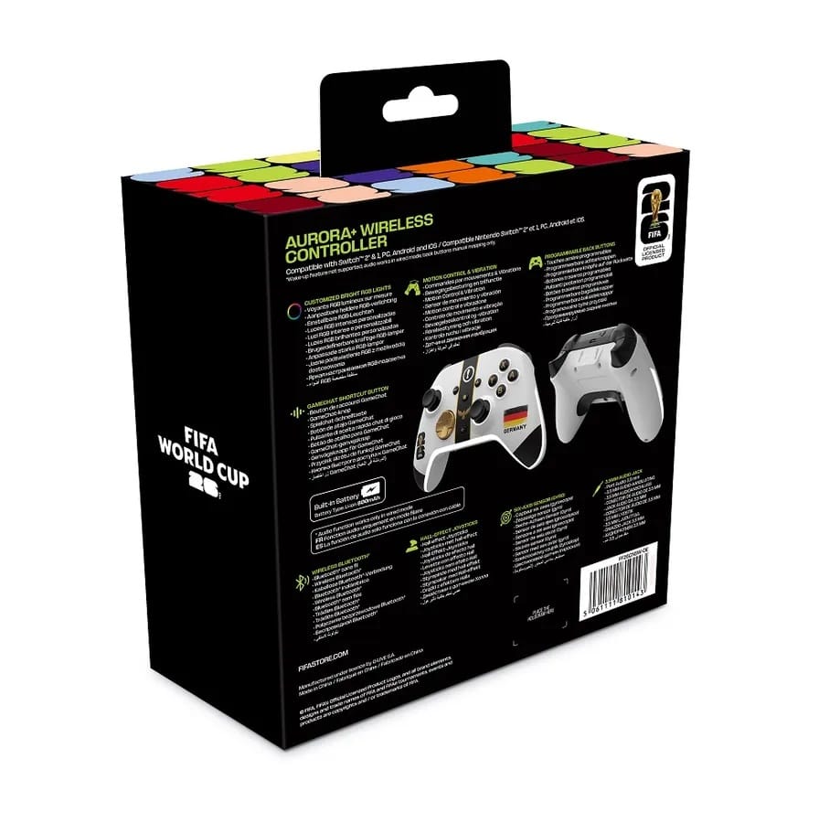 FIFA WORLDCUP 26 - AURORA+ WIRELESS CONTROLLER SWITCH 1 & 2/PC/MOBILE - GERMANY 5061111810143